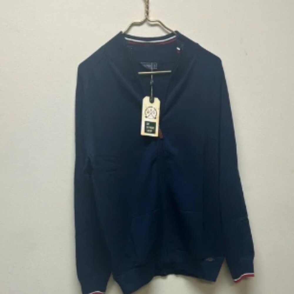 Raymond Men's Dark Blue Zip-Up Sweater